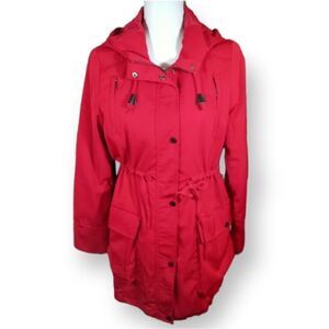 WANTDO RED HOODED COAT SZ.S EUC